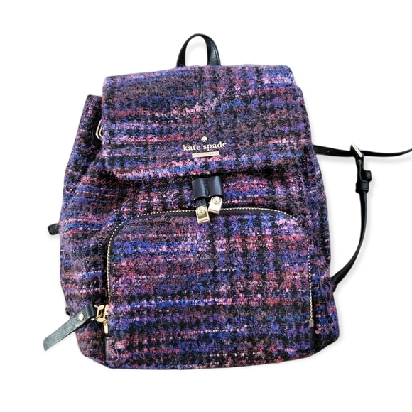 Kate Spade Emerson Tweed Jessa Backpack Purse - Picture 12 of 12